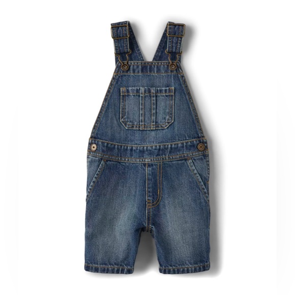 The Children’s Place Toddler Denim Short Overalls - 3T - Picture 1 of 4